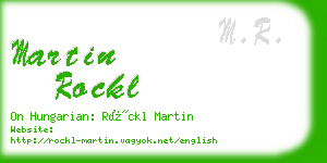 martin rockl business card